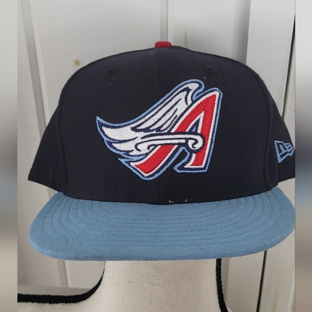 Anaheim Angels New Era MLB 59FIFTY Fitted Cooperstown Hat Size 7 5/8